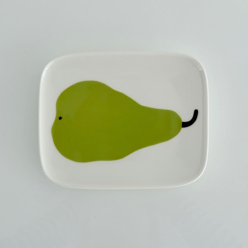 Marimekko Päärynä Green Pear Oiva Plate
